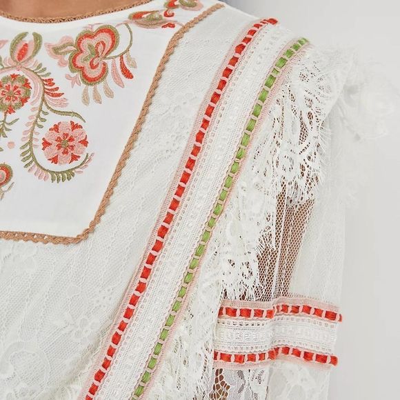 Anthropologie Tali Embroidered Lace Top by 
Bl-nk NWT Size Medium - Picture 5 of 6